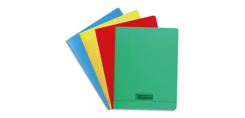 Cahier piqué 8000 POLYPRO 17x22 cm 48 pages grands carreaux 90 g