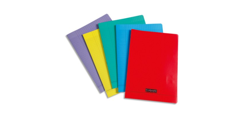 Cahier piqué 8000 POLYPRO A4 48 pages grands carreaux 90 g - Assortis