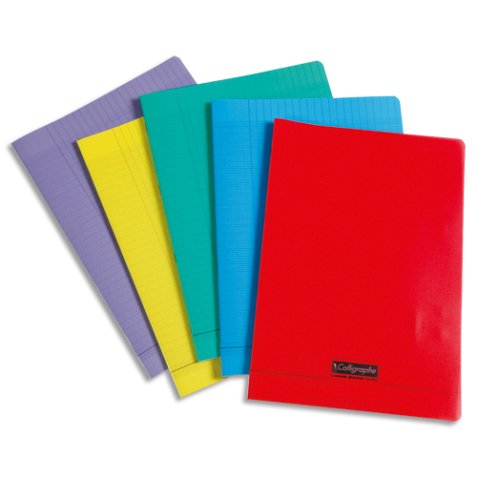 Cahier piqué 8000 POLYPRO A4 48 pages grands carreaux 90 g - Assortis