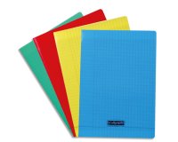 Cahier piqué 8000 POLYPRO A4 96 pages grands carreaux 90 g - Assortis