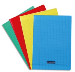 Cahier piqué 8000 POLYPRO A4 96 pages grands carreaux 90 g - Assortis