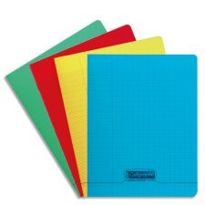 Cahier piqûre 24x32cm 48 pages Seyès LIGNE 8000 en polypropylène. Coloris assortis