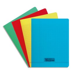 Cahier piqûre 24x32cm 48 pages Seyès LIGNE 8000 en polypropylène. Coloris assortis