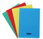 Cahier piqué 8000 POLYPRO 24x32 cm 96 pages grands carreaux 90 g - Assortis