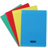 Cahier piqué 8000 POLYPRO 24x32 cm 96 pages grands carreaux 90 g - Assortis