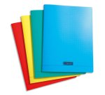Cahier piqué 8000 POLYPRO 24x32 cm 96 pages petits carreaux 90 g - Assortis