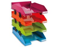 Set de 4 corbeilles-à-courrier Combo Midi Iderama - Couleurs assorties