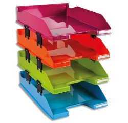 Set de 4 corbeilles-à-courrier Combo Midi Iderama - Couleurs assorties