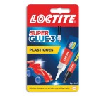 Colle pour plastiques Super glue3  Loctite - Tube de 2 g + 4 ml