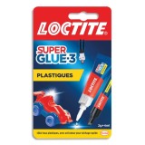 LOCTITE Colles Cyanoacrylates SUPERGLUE-3 Spécial Plastiques Tube 2g + Styl