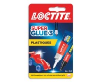 LOCTITE Colles Cyanoacrylates SUPERGLUE-3 Spécial Plastiques Tube 2g + Styl