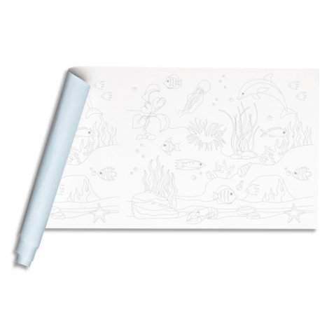 FRESQUE À PEINDRE, Rouleau 120g/m2 au format 10x0,50m - Sous la mer