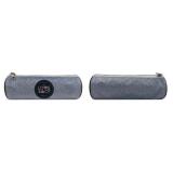 Trousse ronde 1 compartiment, fermeture zip 21,5x7x5 cm