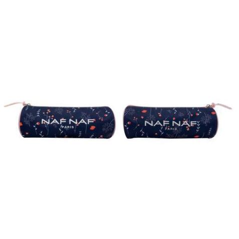 Trousse ronde 1 compartiment, fermeture zip 21,5x7x5 cm