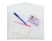 Pochettes de rangement perforées à scratch Exacompta A4 transparentes - Paquet de 5