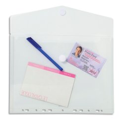 Pochettes de rangement perforées à scratch Exacompta A4 transparentes - Paquet de 5