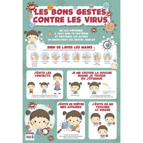 Poster Gestes Barrières 52 x 76 cm