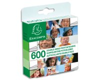 Etuis de 600 autocollants double face - Blanc