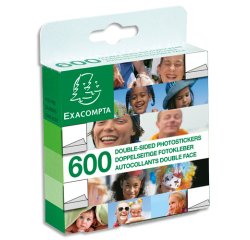 Etuis de 600 autocollants double face - Blanc