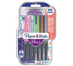 Blister 6 stylos-feutres paper mate flair metallic     coloris assortis