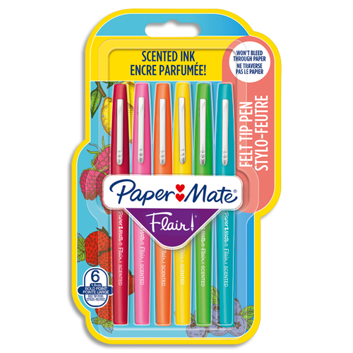 Feutre Papermate flair mettalic pastel - coloris assortis