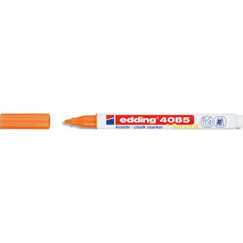4085 Marqueur craie liquide 4085. Couleur orange fluorescent. Pointe fine
