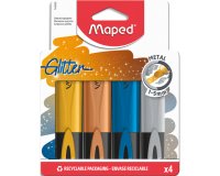 Surligneur GLITTER METAL, étui de 4