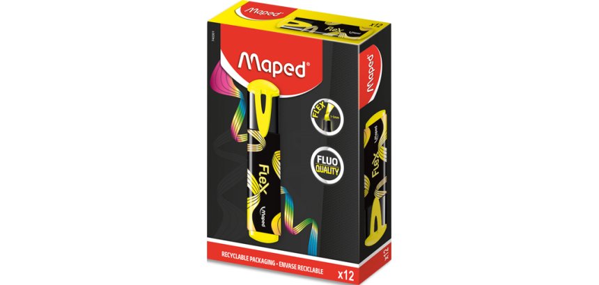 Surligneur FLEX, pointe flexible, jaune