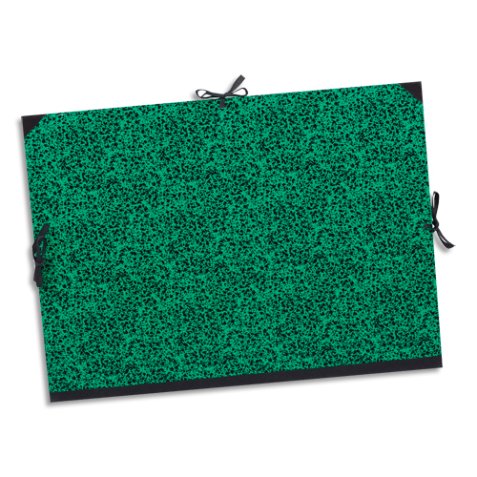 Carton à dessin à élastique 38x28cm vert