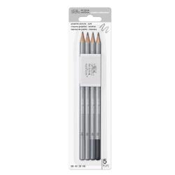Studio collection - blister 5 crayons graphite et gomme