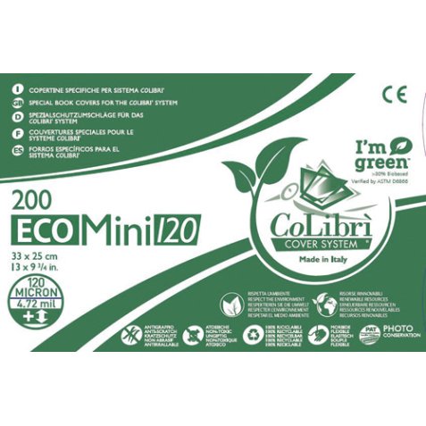 200 Couvertures de livres ECO MINI 120 microns, 33 x 25 cm