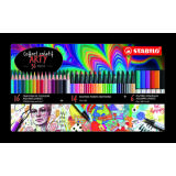 Set de 14 feutres Pen 68 + 6 feutres Pen 68 brush + 16 crayons de couleur aquarellable aquacolor