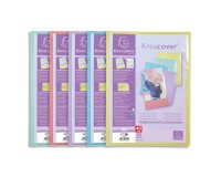 Protège-documents en polypropylène Kreacover Pastel 40 vues - A4 - Couleurs assorties