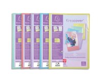 Protège-documents en polypropylène Kreacover Pastel 60 vues - A4 - Couleurs assorties