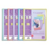 Protège-documents en polypropylène Kreacover Pastel 80 vues - A4 - Couleurs assorties