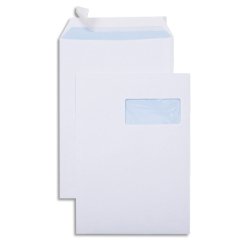 Pochette gpv économique blanche 90g c4 229x324mm fenêtre 50x110mm boîte 250 unités