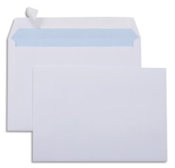 Enveloppe économique c5 162x229mm 80g adhésive coloris blanc boîte 500 unités