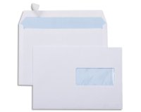 Enveloppe économique c5 162x229mm 80g adhésive fenêtre 45x100mm coloris blanc boîte 500 unités