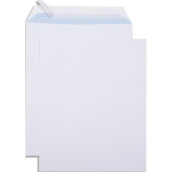 Boîte de 250 pochettes vélin Blanc 90g 24 260x330mm auto-adhésives