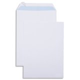 Boîte de 250 pochettes vélin Blanc 90g C4 229x324mm auto-adhésives