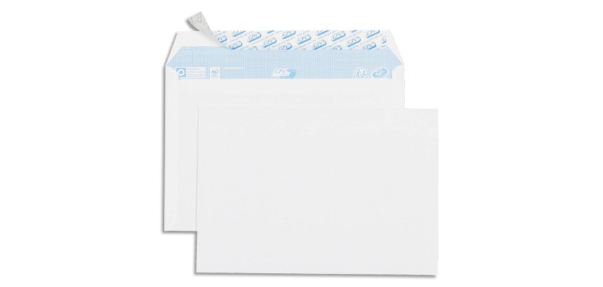 Enveloppe gpv everyday blanche 80g c5 162x229mm bande protection fermeture securisee collage renforce boite 500 unites