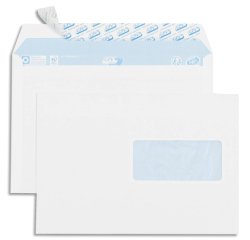 Enveloppe gpv everyday blanche 80g c5 162x229mm fenetre 45x100mm fermeture securisee collage renforce boite 500 unites