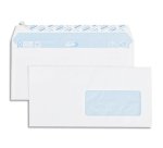 Enveloppe gpv everyday blanche 80g dl 110x220mm fenetre 45x100mm fermeture securisee collage renforce boite 500 unites
