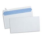 Enveloppe économique dl 110x220mm 80g adhésive coloris blanc boîte 500 unités