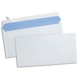 Boîte de 500 enveloppes vélin Blanc 80g DL 110x220mm auto-adhésives