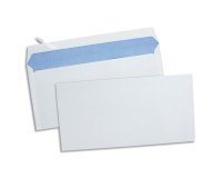 Enveloppe économique dl 110x220mm 80g adhésive coloris blanc boîte 500 unités
