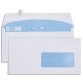 Boîte de 500 enveloppes imprimables vélin Blanc 80g DL 110x220mm auto-adhésives avec fenêtre 45x100mm