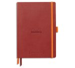 Rhodiarama carnet souple A5 160 pages ligné papier ivoire 90g fermeture élastique - Nacarat