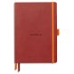 Rhodiarama carnet souple A5 160 pages ligné papier ivoire 90g fermeture élastique - Nacarat