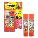 Blister de 2 Cléo'stick transparent ''Adhésive'' de 21 gr avec licence Astérix